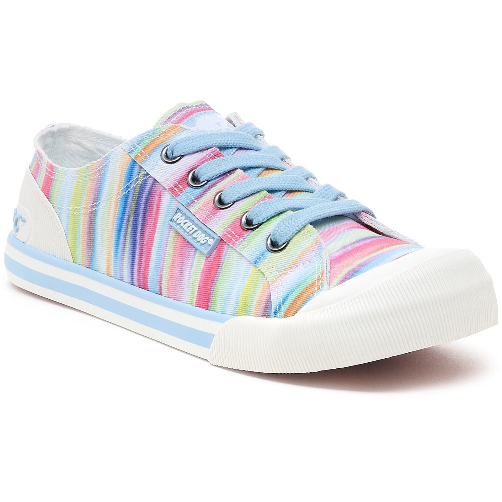 Rocket Dog Jazzin Dens Damen Regenbogen-Sneaker Aus Baumwolle