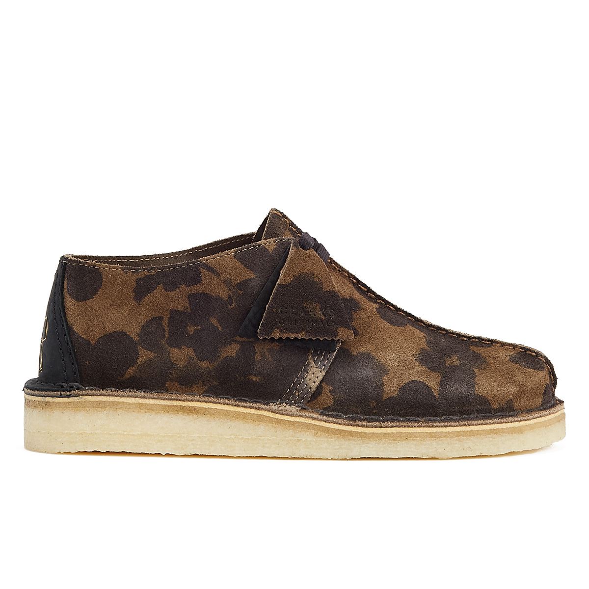 Clarks Originals Wüstentrekking-Blumen-Damenschuhe In Schwarz/Khaki