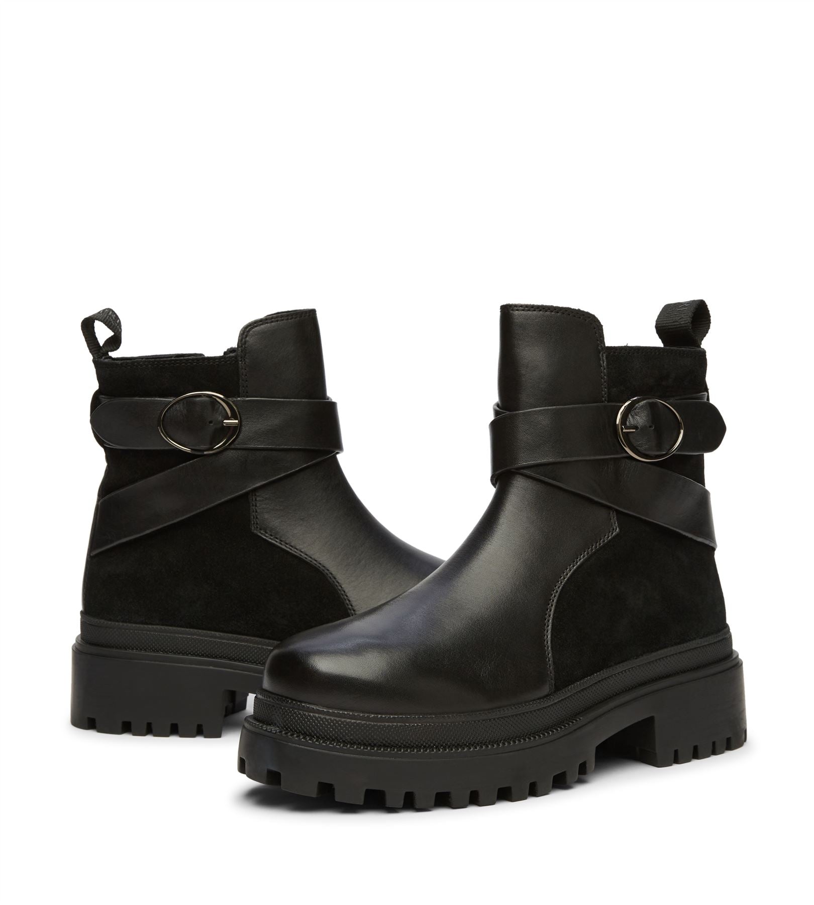 Osprey London The Boston Leder Damen Schwarze Stiefel