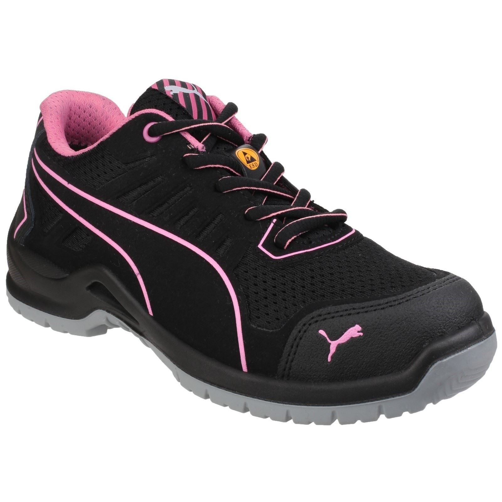 Puma Safety Fuse Tech Textile Damen Schwarze Farbe Sicherheits Sneakers