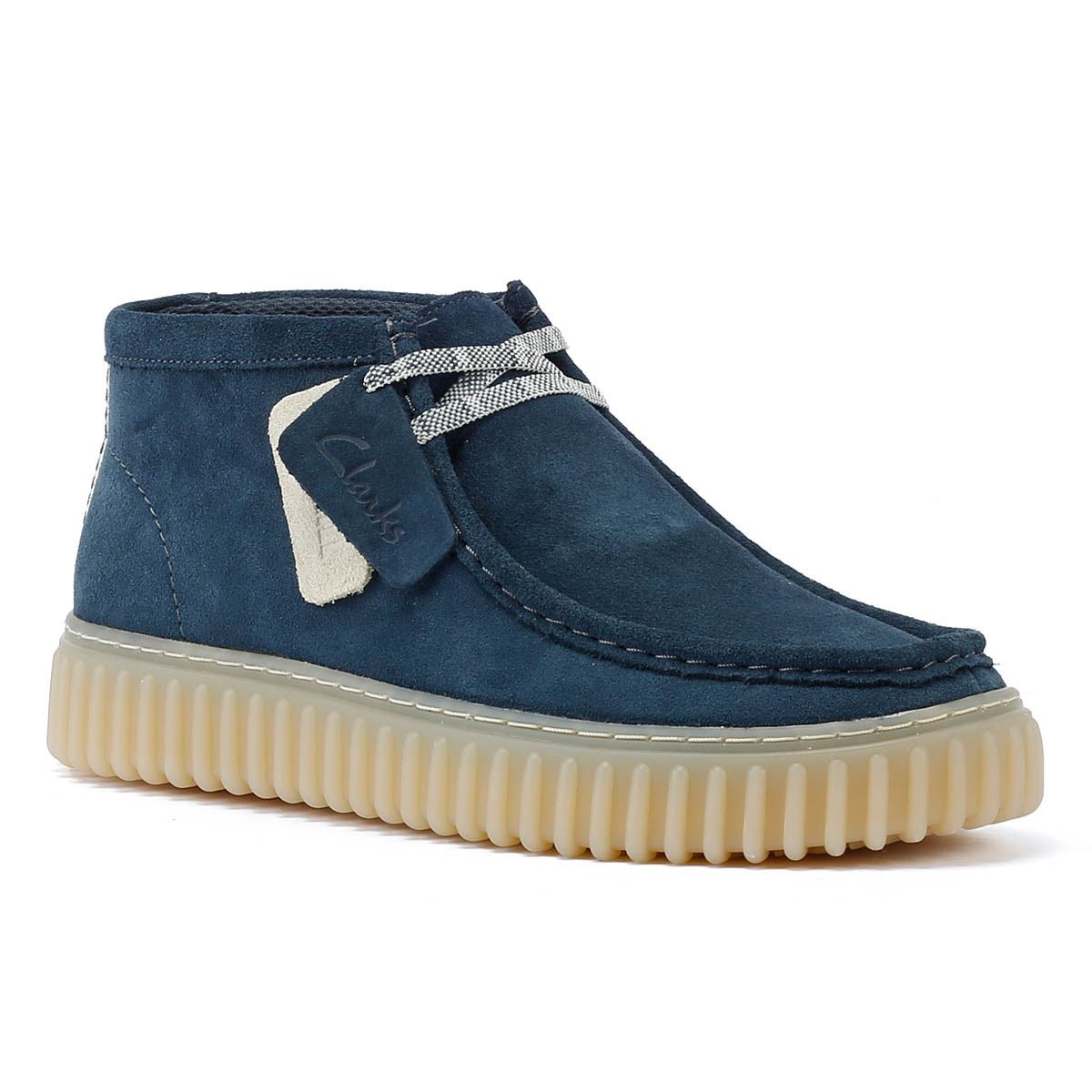 Clarks Main Torhill Hi Wildleder Herren Stiefel In Blau