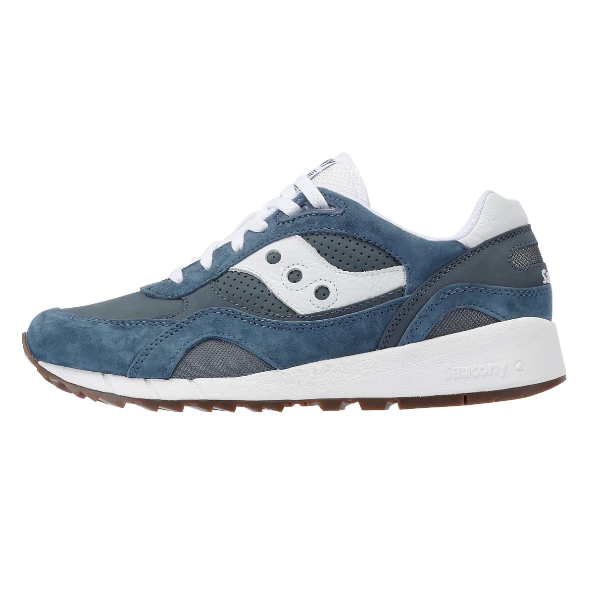 Saucony Shadow 6000 Marineblau/Weiße Wildleder-Sneakers