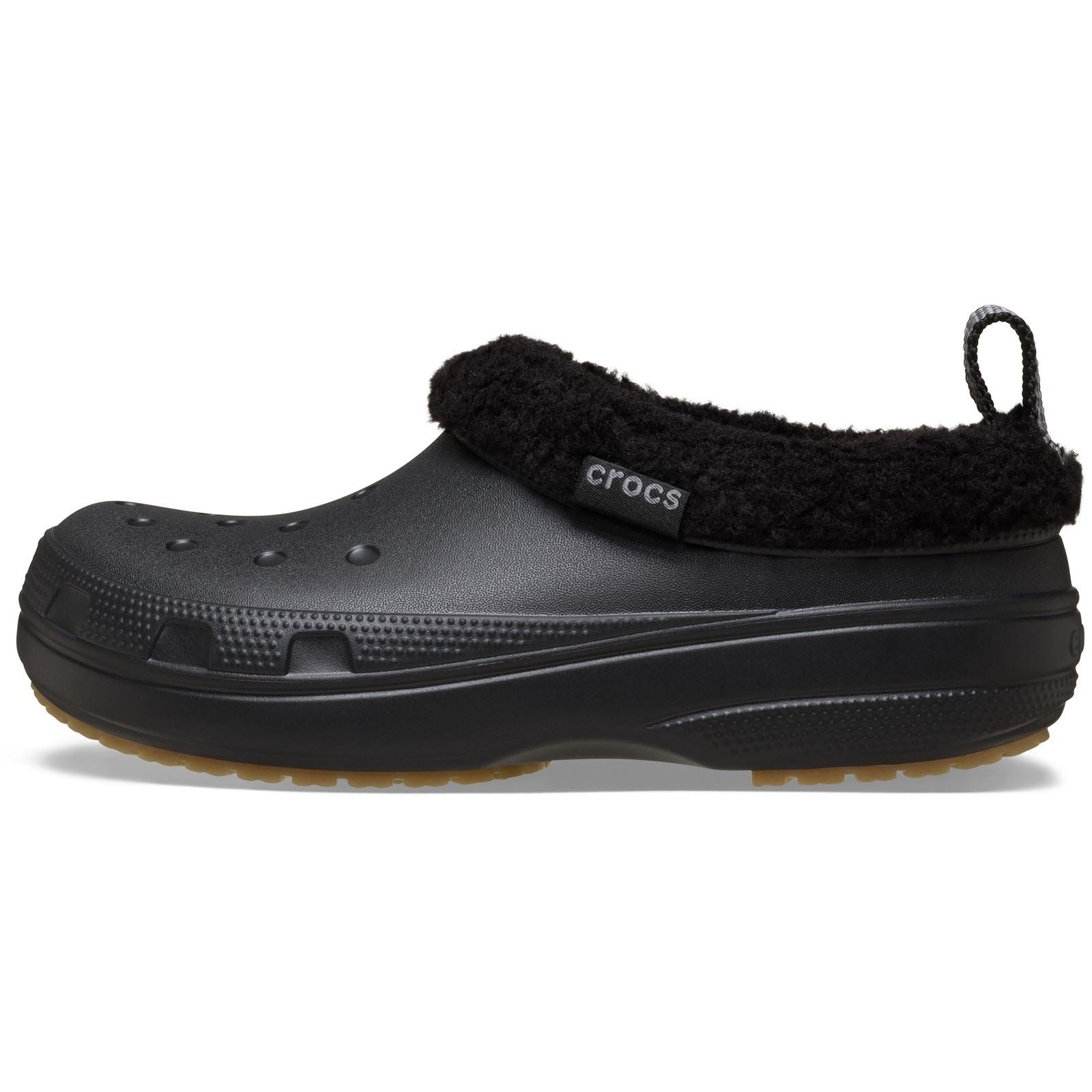 Crocs Classic Lined Shorty Thermoplastische Schwarze Herrenpantoletten