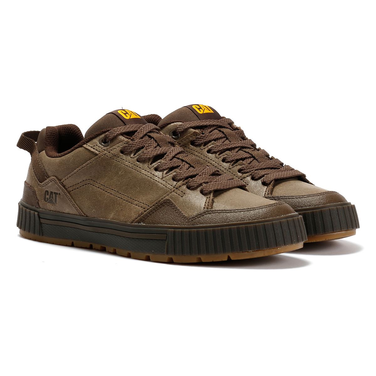 Caterpillar Axiom Waxy Herren Leder Braune Schnürschuhe