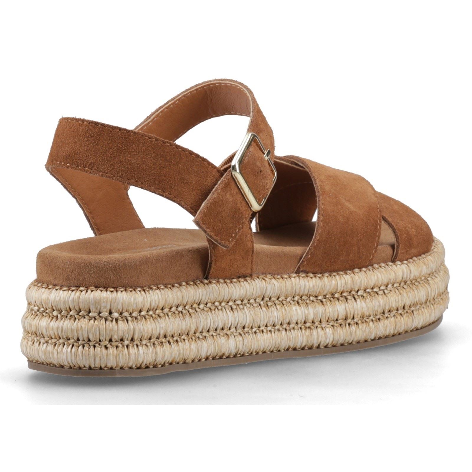 Hush Puppies Rosa Rafia Sandal Leder Damen Tan Sandalen