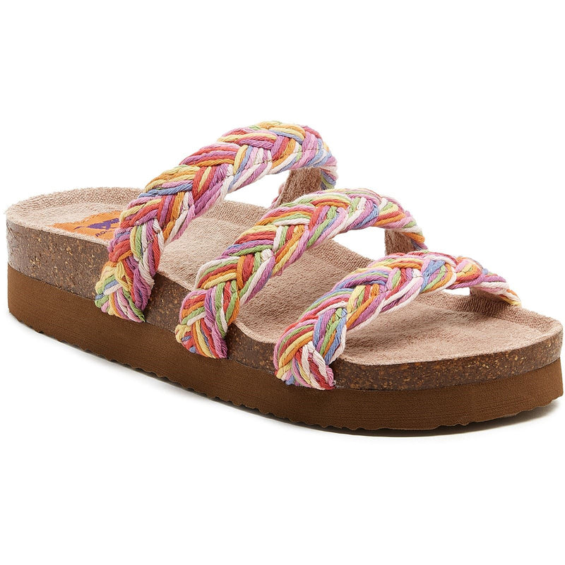 Rocket Dog Ashley String Braid Baumwoll Damen Regenbogen Sandalen