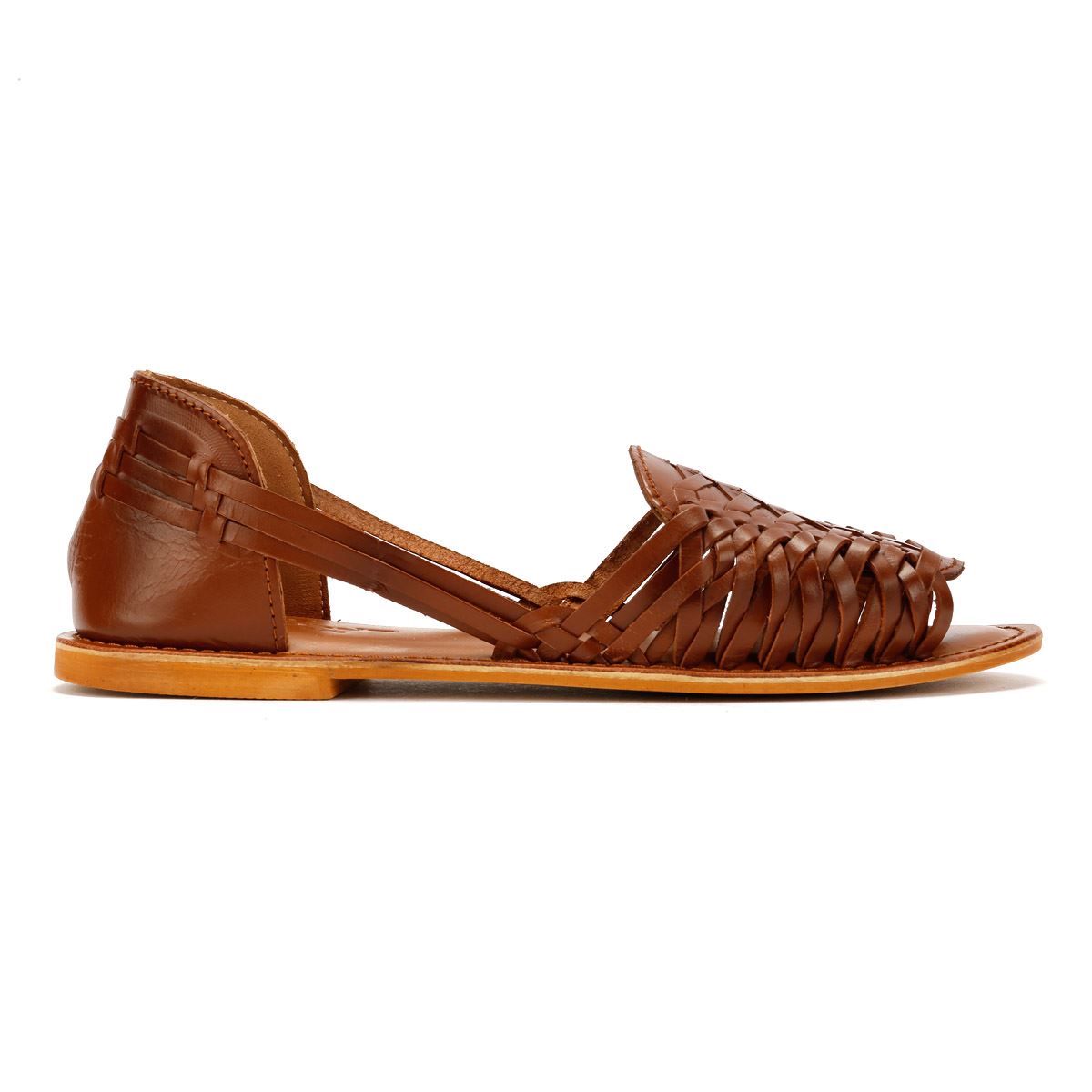 Tower London Hurache Damen Sandalen Aus Braunem Leder