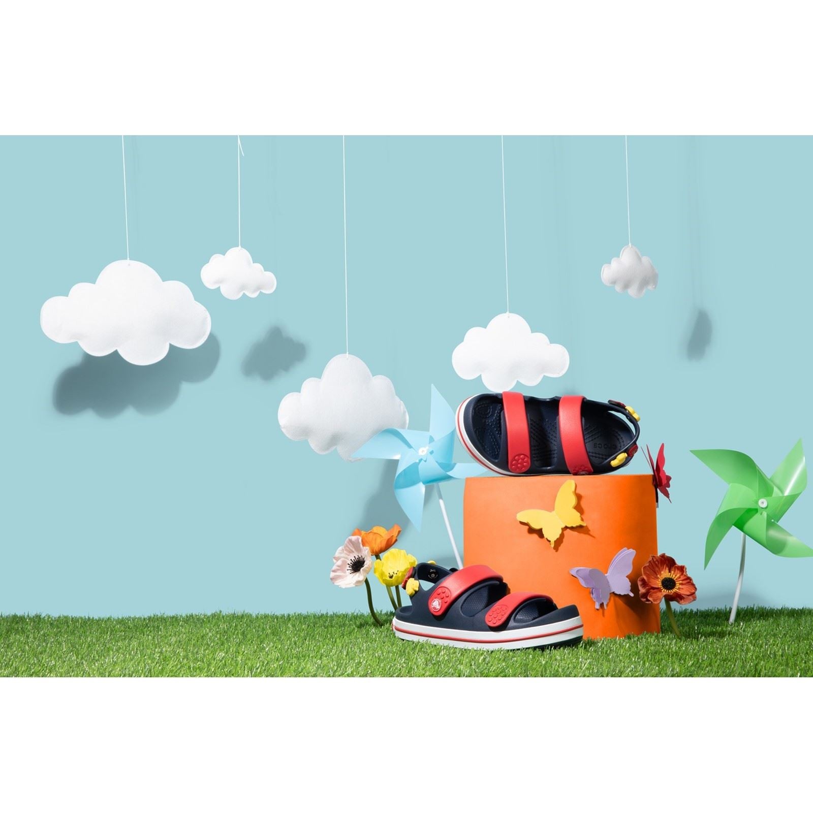 Crocs Crocband Play Thermoplastische Navy/Varsity Red Sandalen