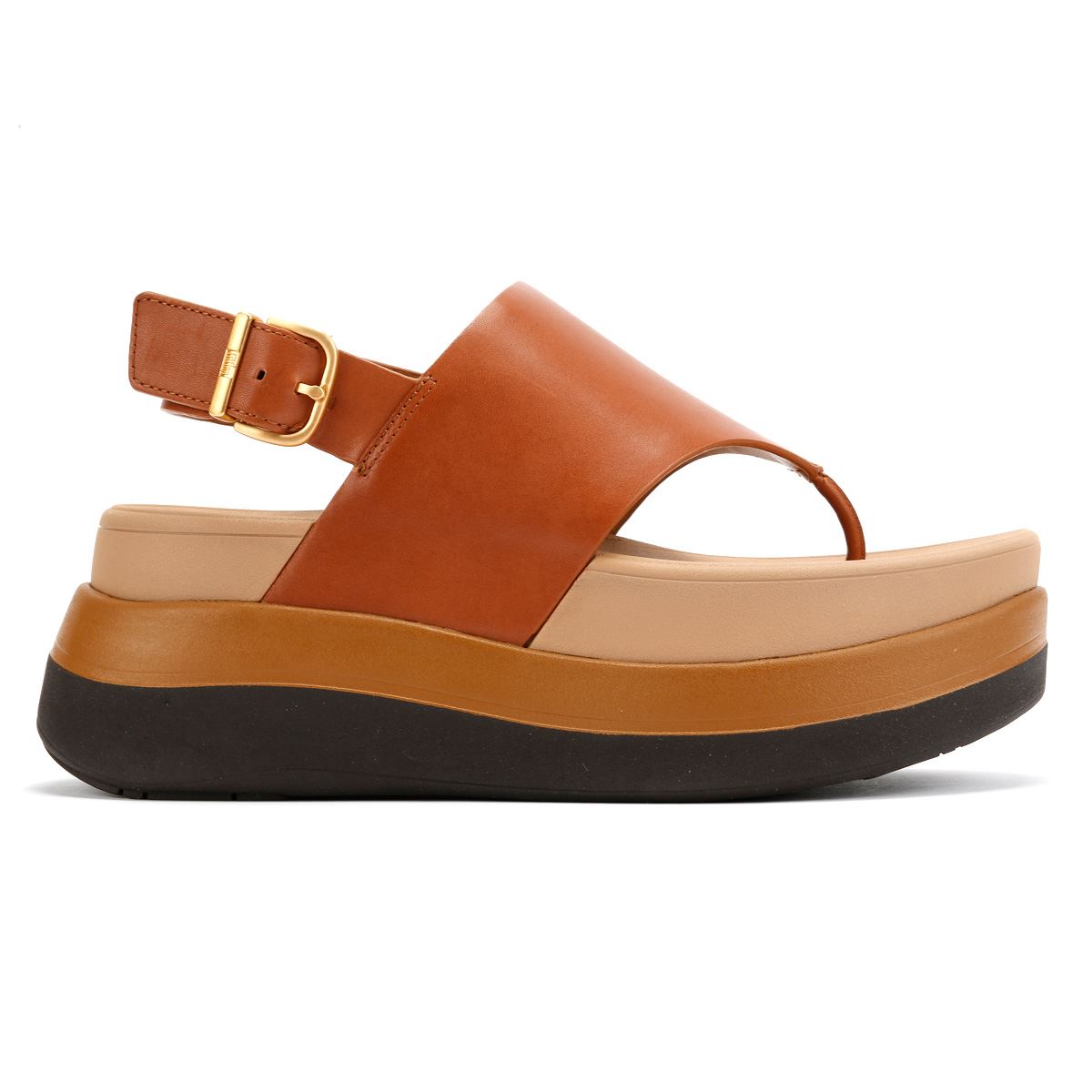 FitFlop F-Mode Damen Sandalen Aus Braunem Leder