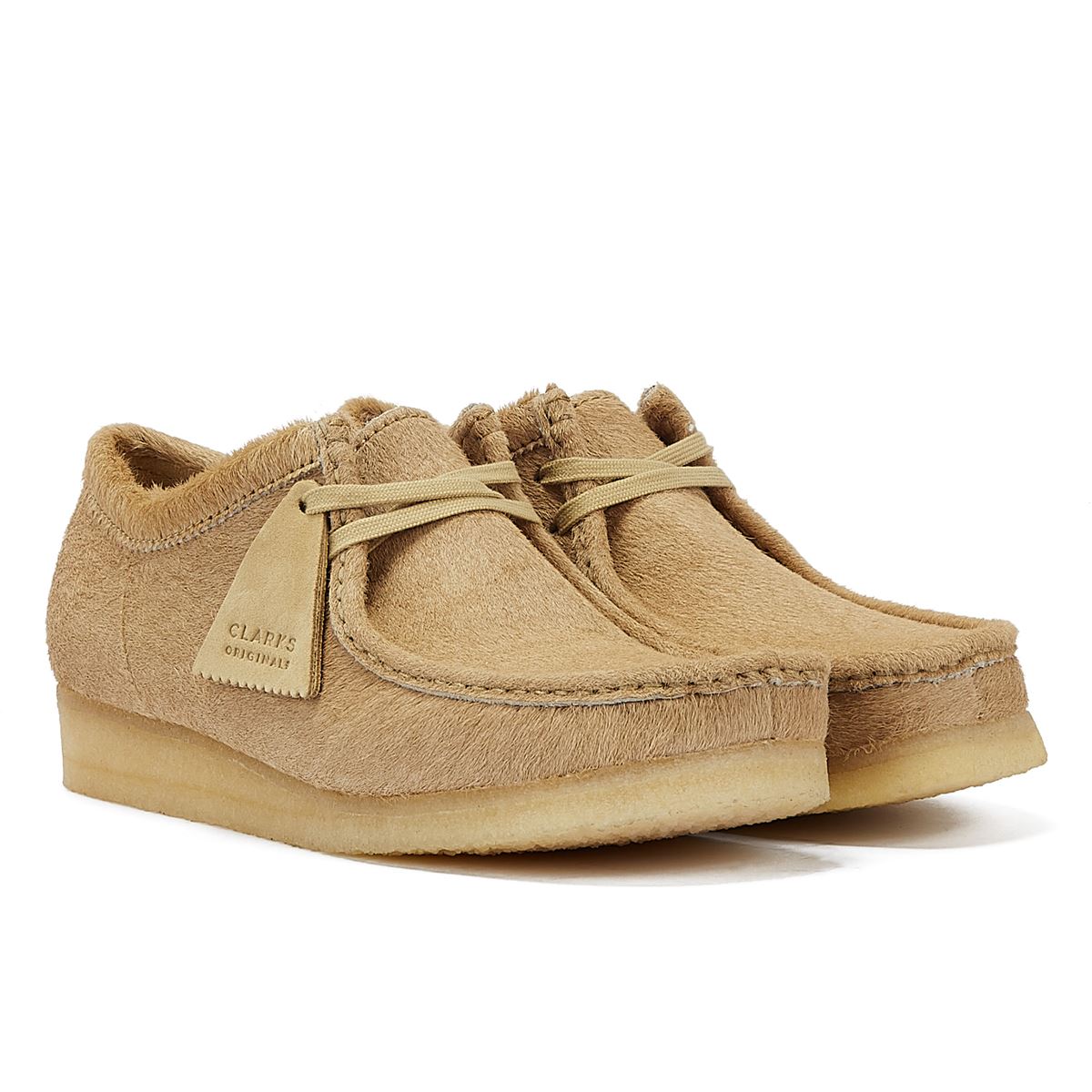 Clarks Originals Wallabee Haar Auf Herren-Ahorn-Schnürschuhen
