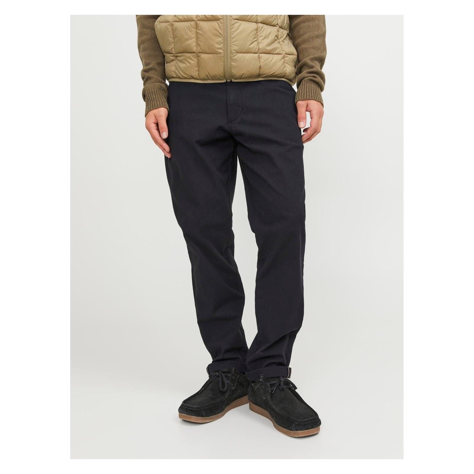 Jack & Jones Marco Baumwoll Herren Schwarze Chino Hosen