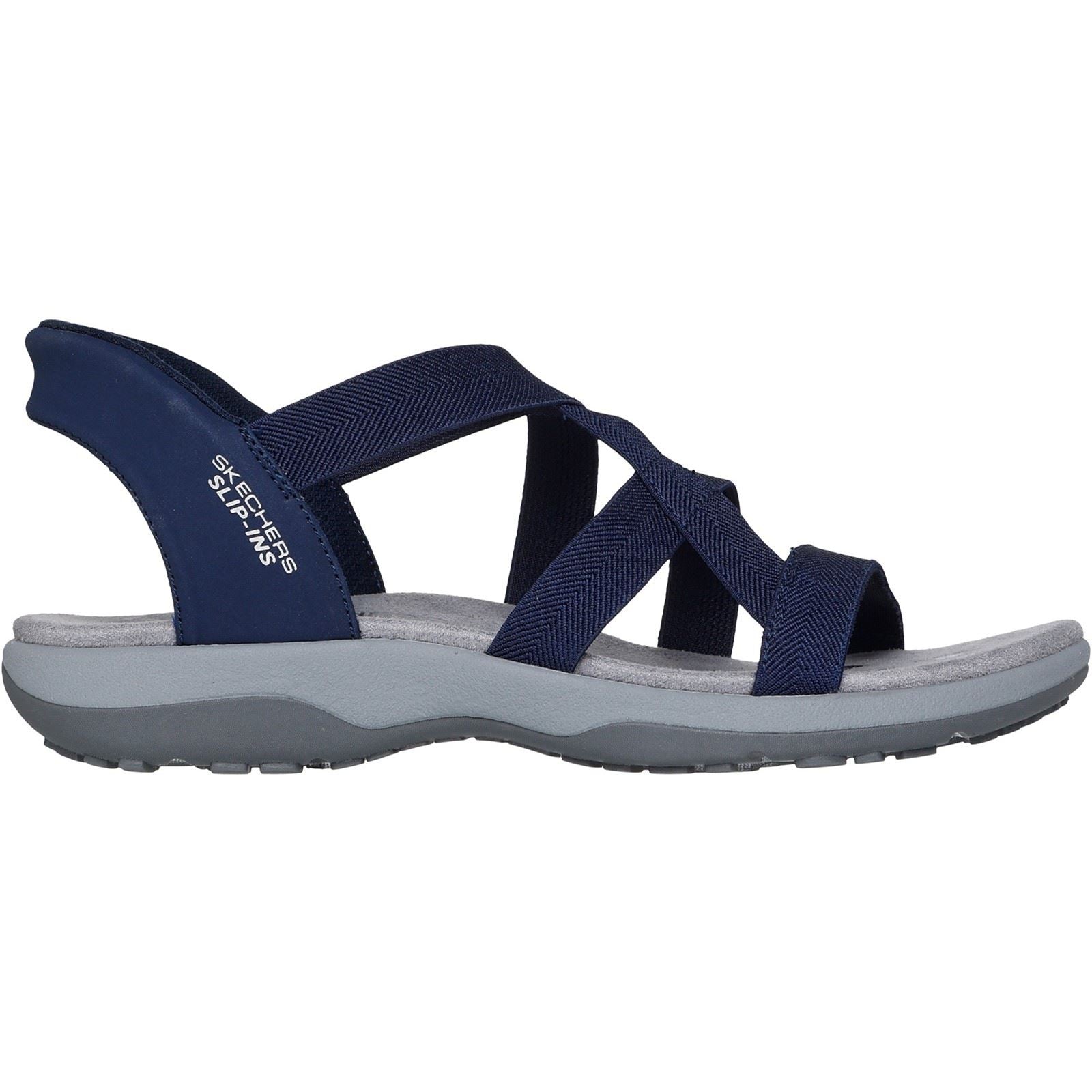 Skechers Reggae Slim - Stretch Flex Damen Navy Sandalen