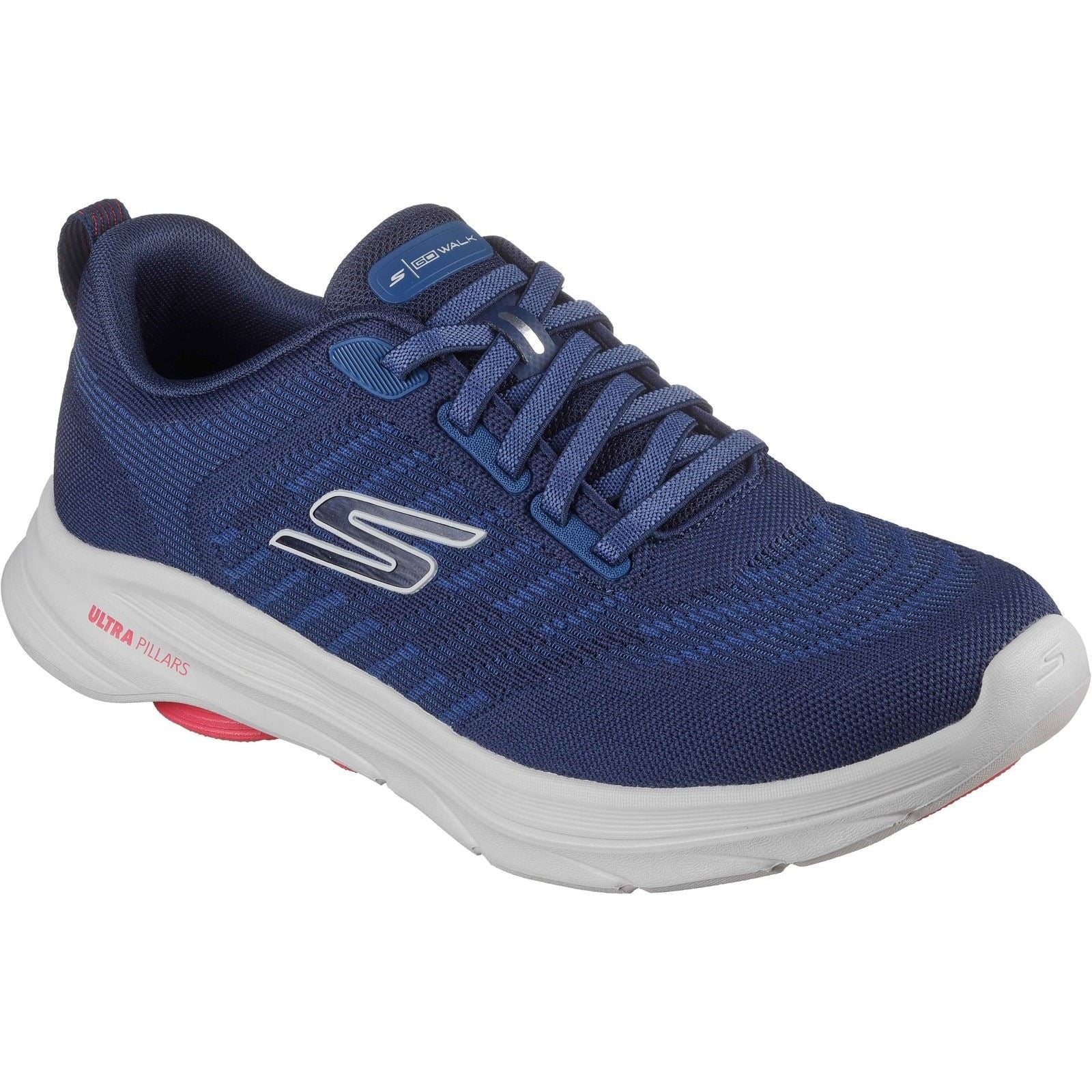 Skechers GO Walk 8 Day Textil Herren Navy/Rot Sneaker
