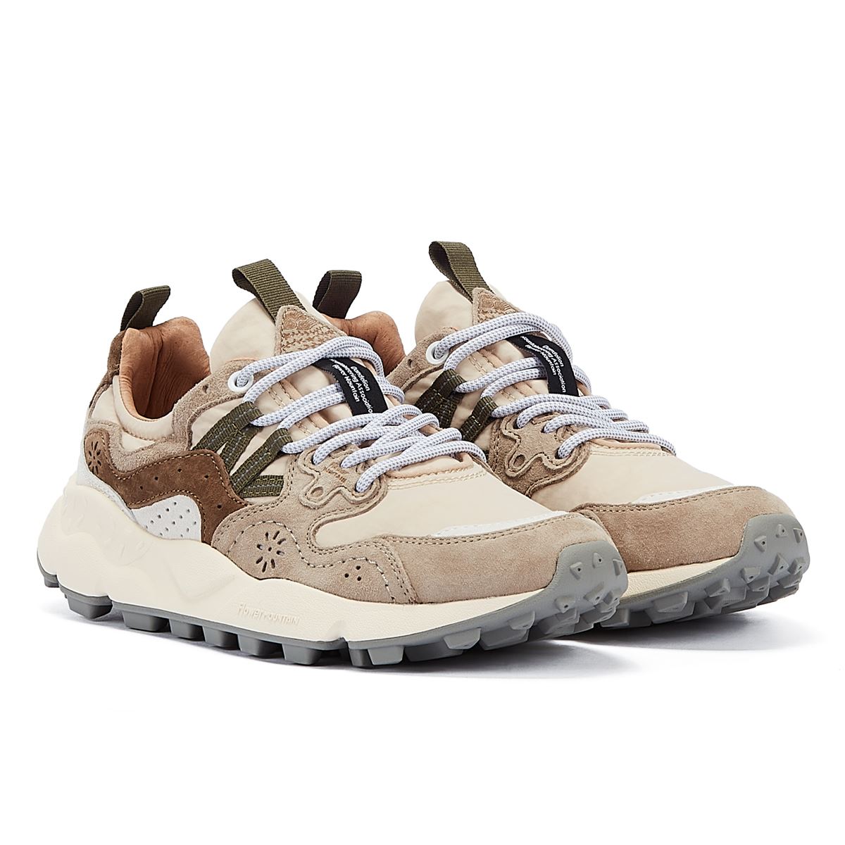 Flower Mountain Yamano 3 Off-Weiße/Graue Wildleder-Sneakers