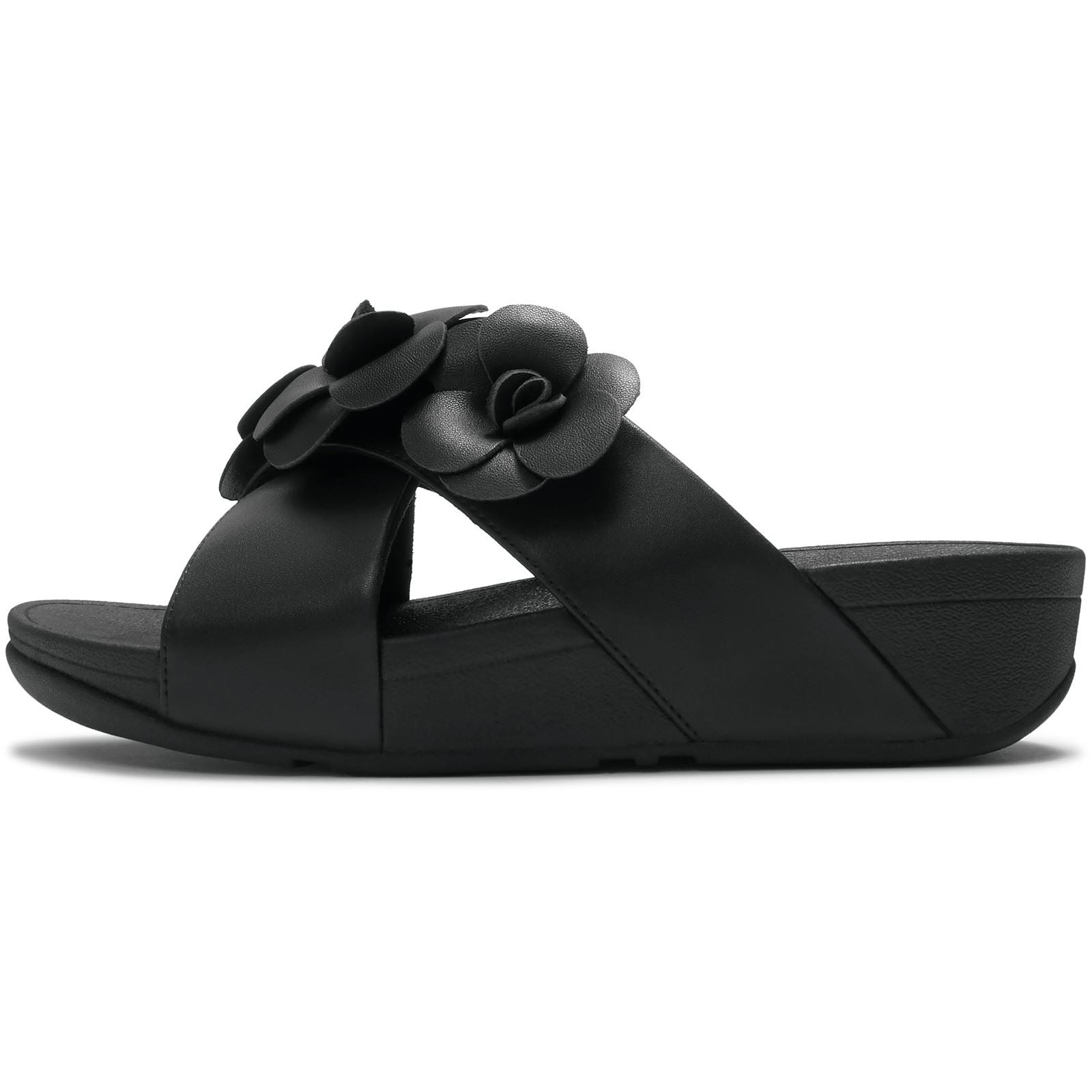 Fitflop Lulu Flower Polyurethan Damen Schwarze Farbe Sandalen