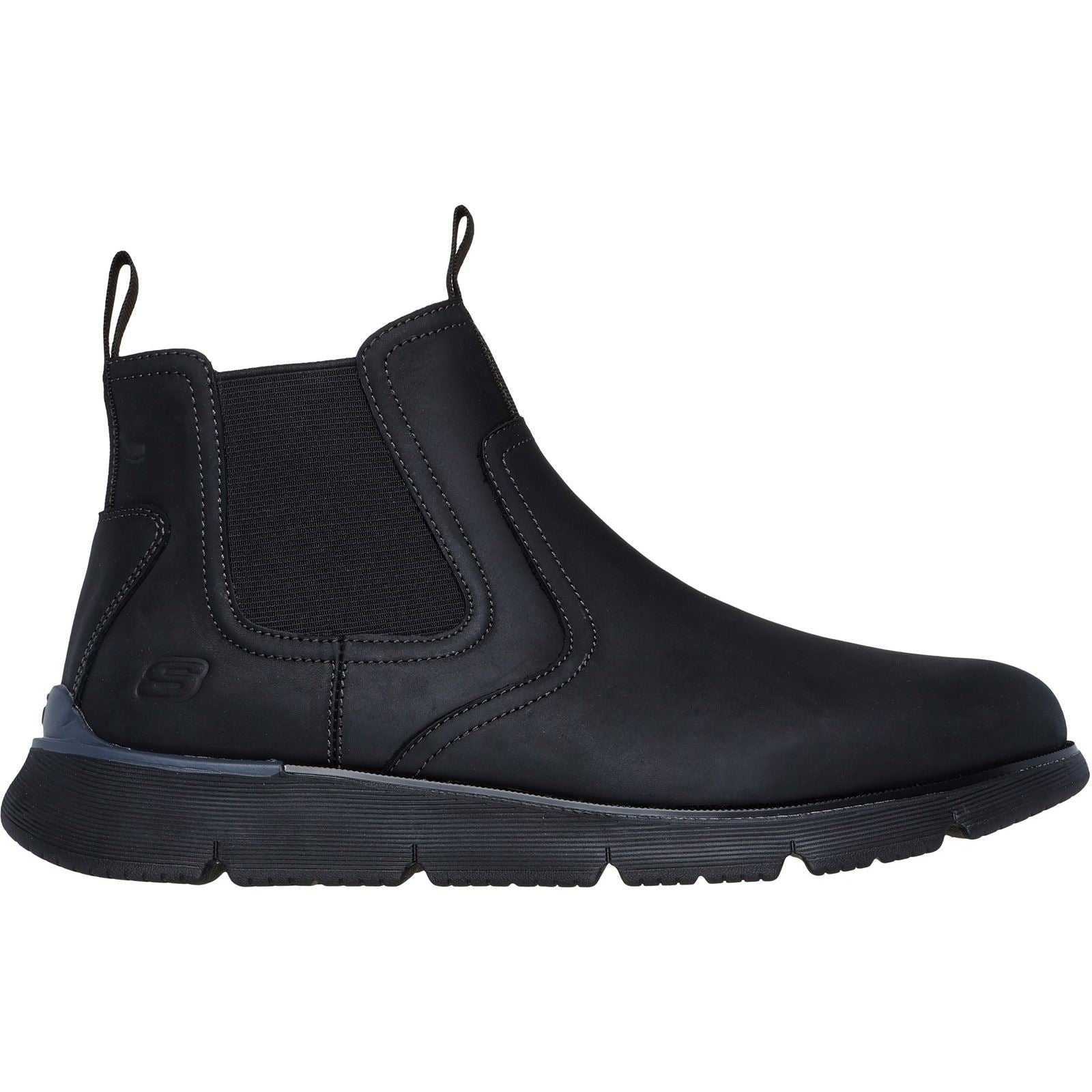 Skechers Augustino Paulo Schwarze Farbe Herrenlederstiefel