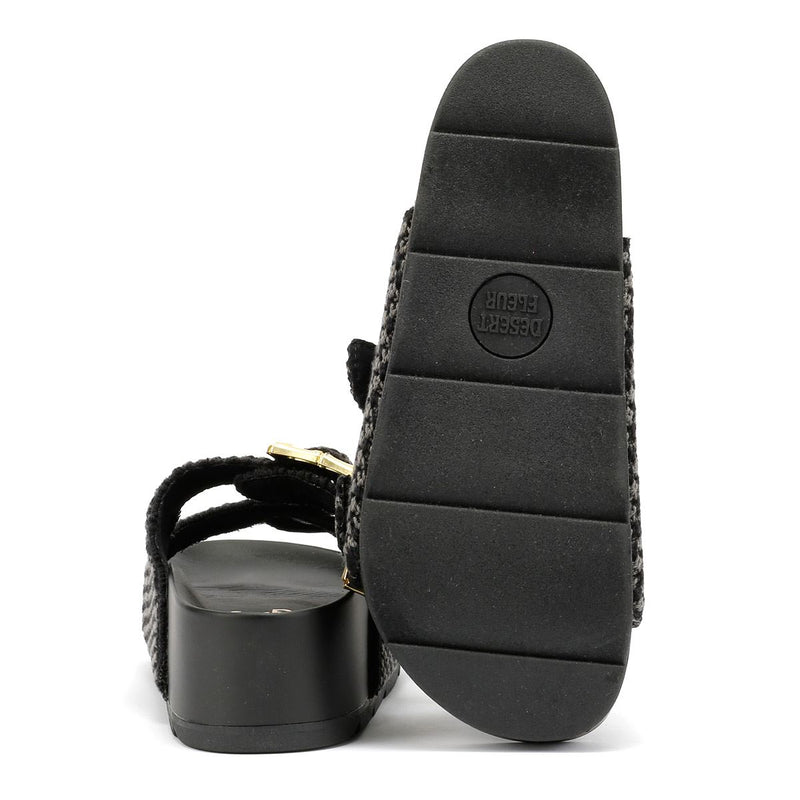 Desert Fleur Super Damen Schwarze Farbe Sandalen