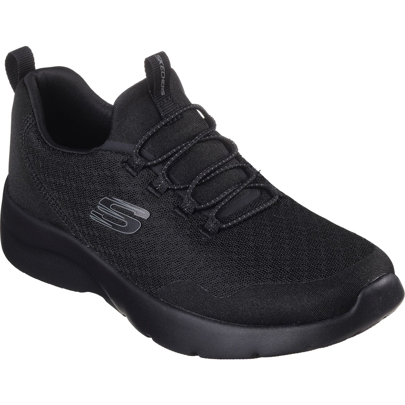 Skechers Dynamight 2.0 - Real Smooth Synthetik Damen Sneaker In Schwarz