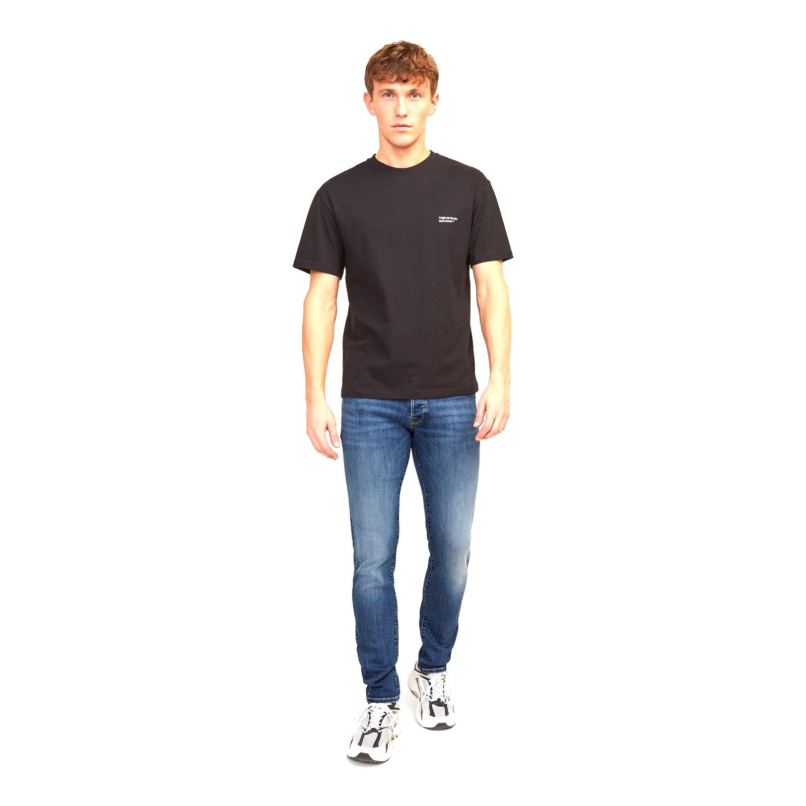 Jack & Jones Glenn Fox Baumwoll Herren Blaue Slim Jeans