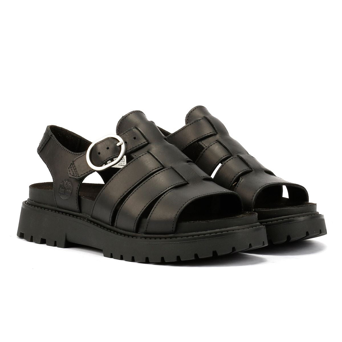 Timberland Clairemont Way Fisherman Damen Sandalen Aus Schwarzem Leder
