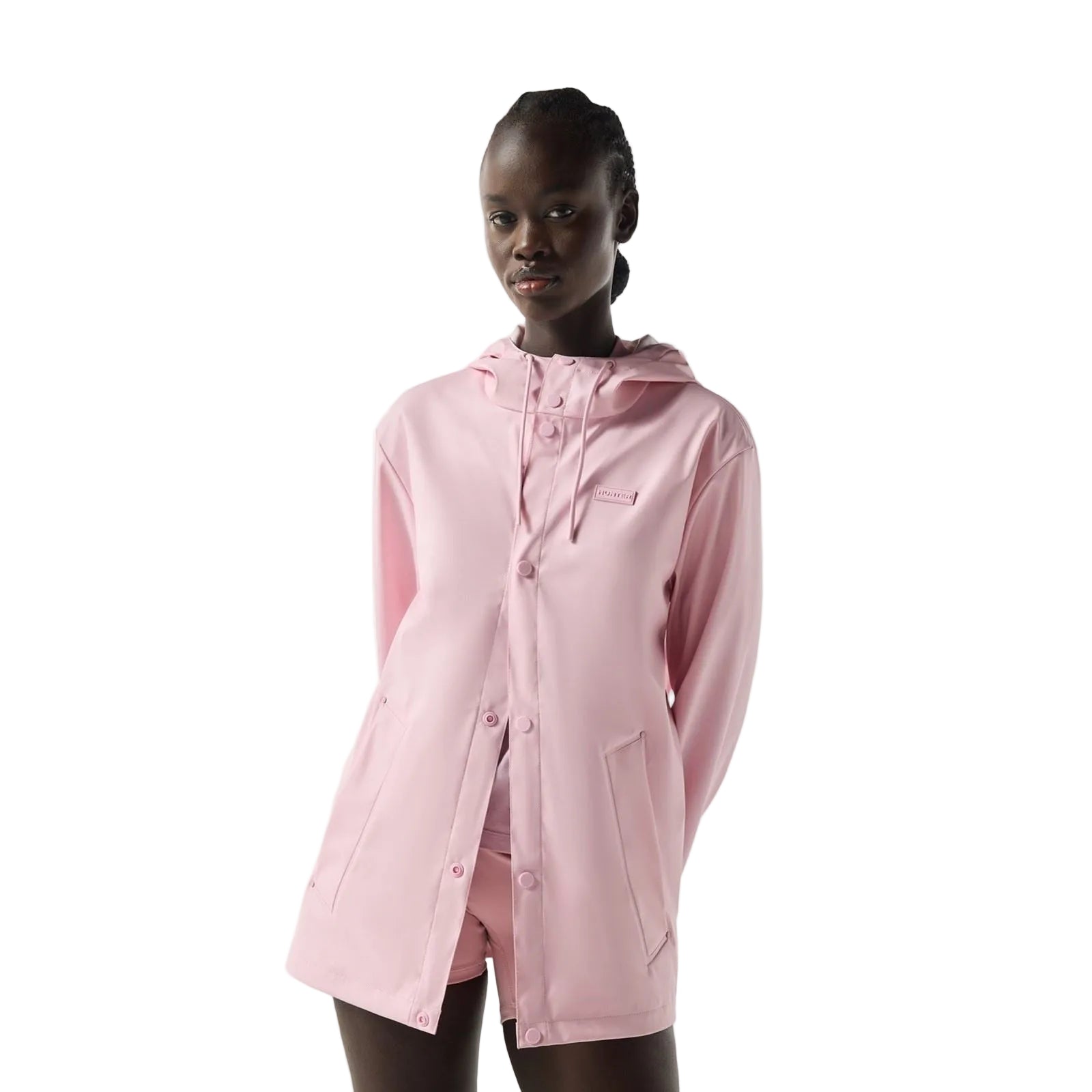 Hunter Izzy Hooded Damen Regenjacke In Pink