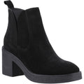 Hush Puppies Felicia Damen Chelsea Stiefeletten mit hohem Absatz in Schwarz aus Wildleder