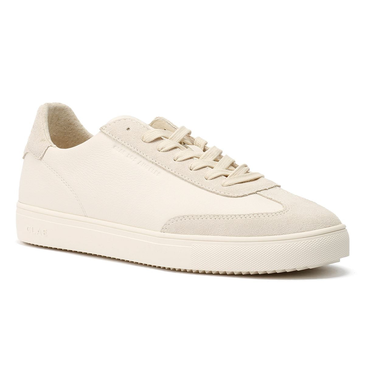 Clae Deane Leder Herren Weiße Sneakers