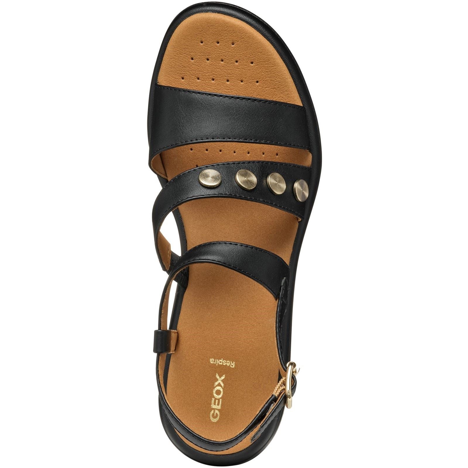 Geox D MELICONIA Synthetische Polyurethan Damen Schwarze Farbe Keilabsätze