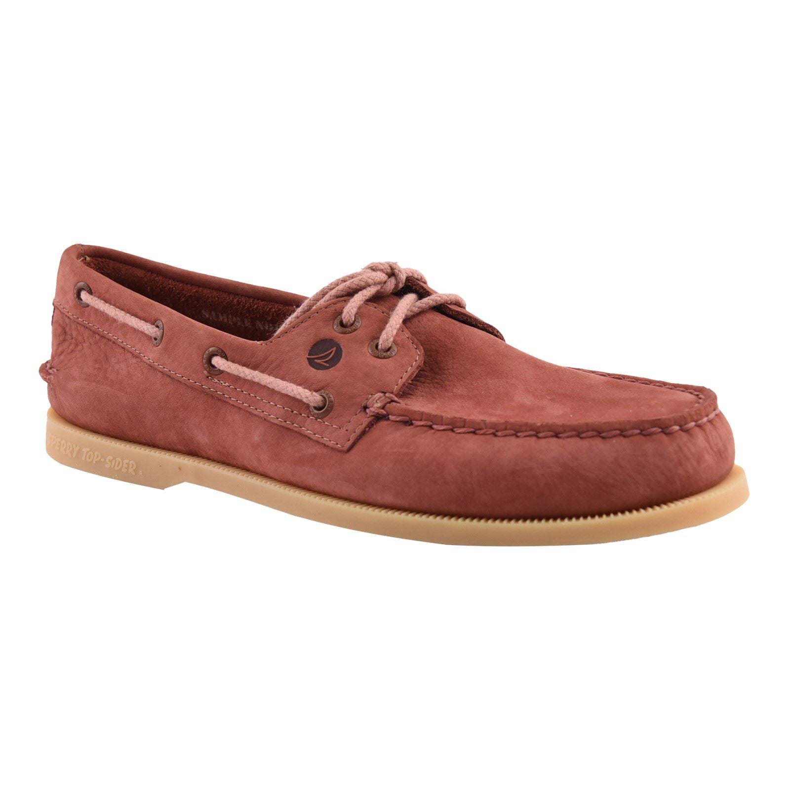 Sperry Authentic Original Herren Bootsschuhe Aus Rotem Leder