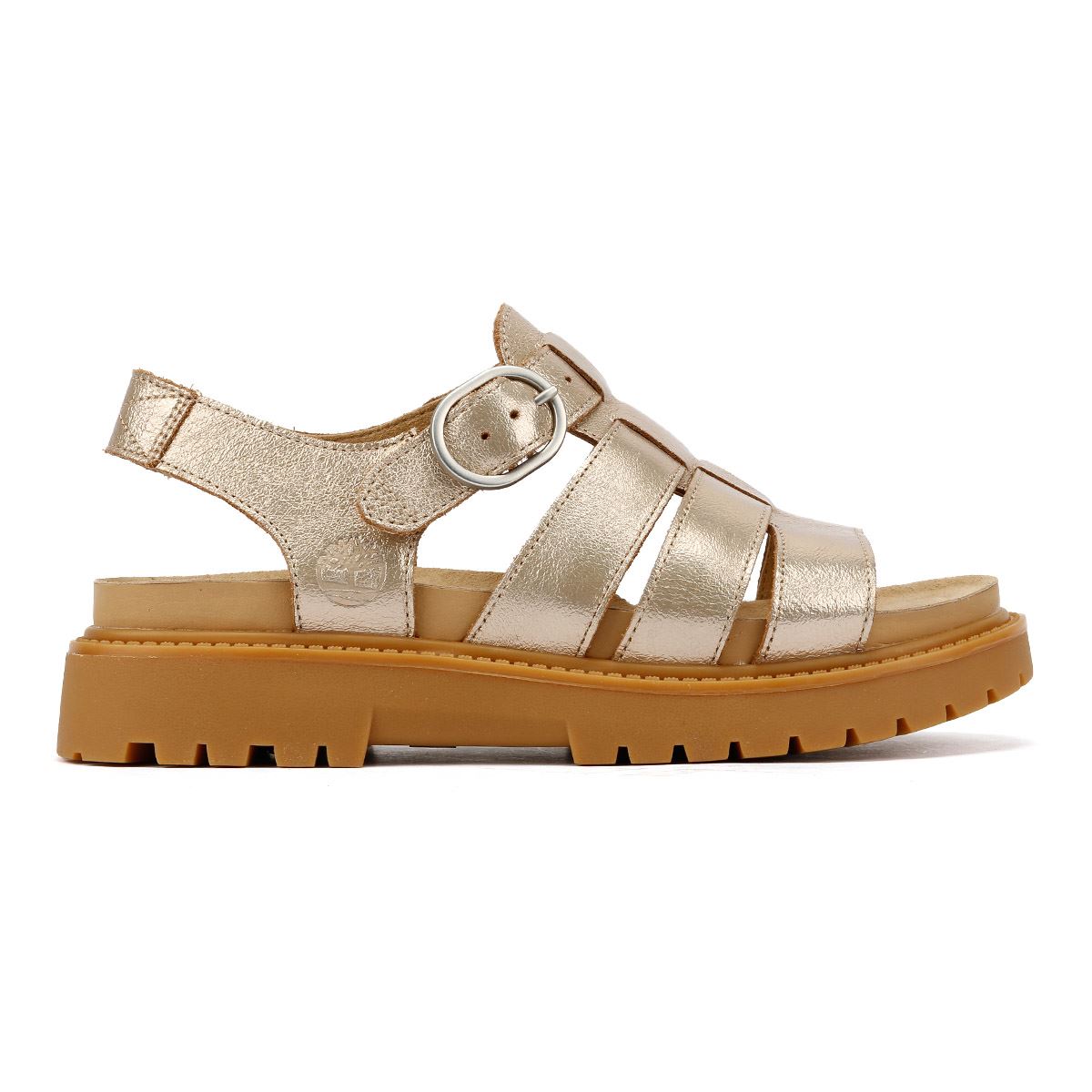 Timberland Clairemont Way Fisherman Damen Sandalen Aus Leder In Gold