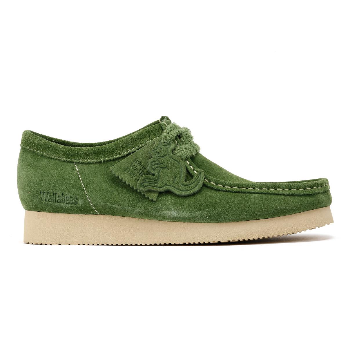 Clarks Originals Wallabee Day Herren Wildleder Schnürschuhe In Grün