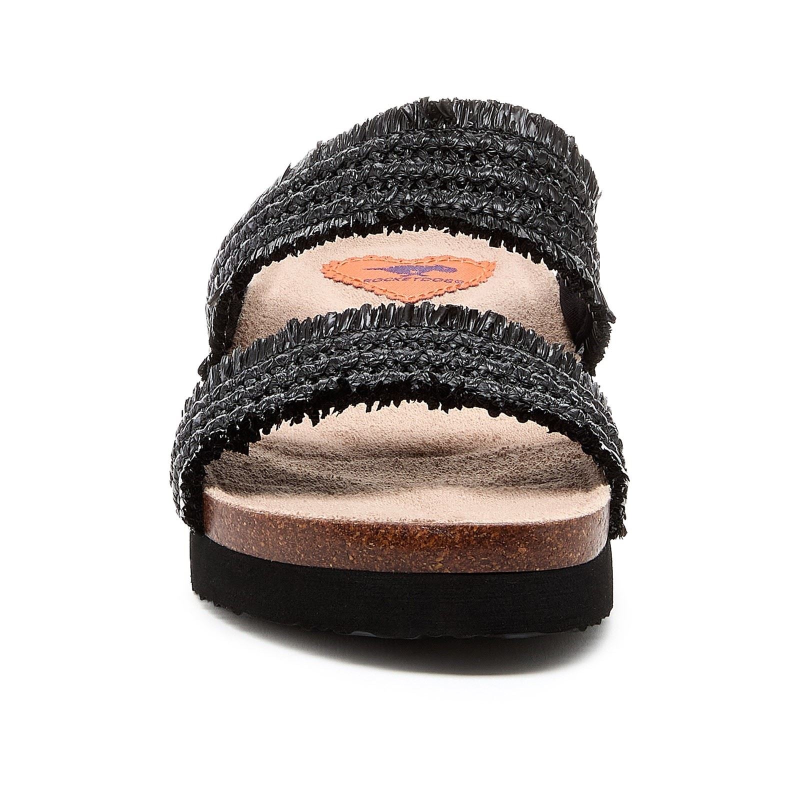 Rocket Dog Aruba Raffia Damen Sandalen Aus Textil In Schwarz
