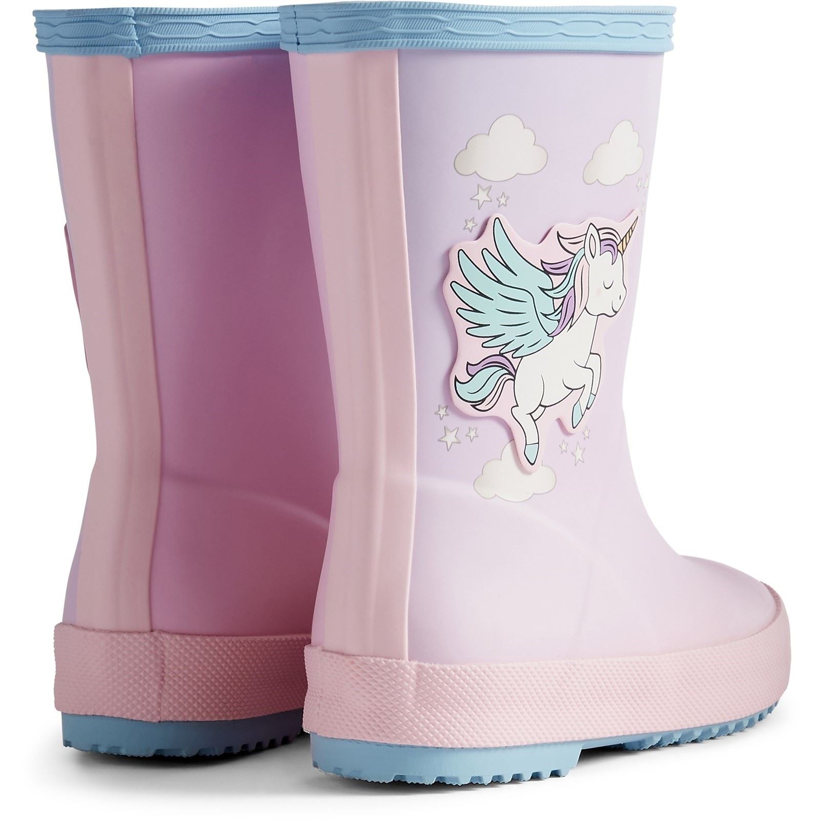 Hunter Kids First Unicorn Print Boot Gummimädchen'S Blaue Frost/ Parfait Pink Gummistiefel