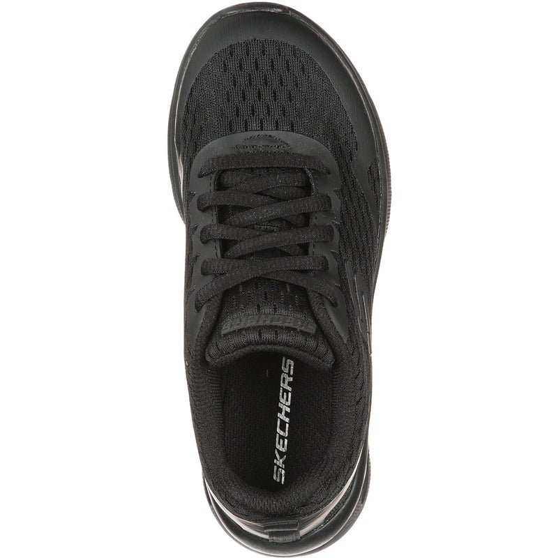 Skechers Microspec Max Jungen Sneaker Aus Schwarzem Polyestertextil & Besatz