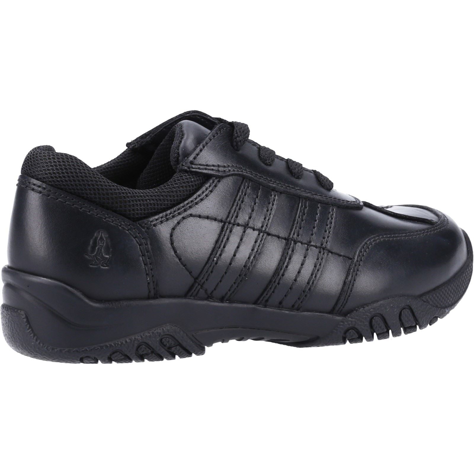 Hush Puppies Jezza 2 Die Schwarzen Schnürschuhe Für Jungen Aus Leder