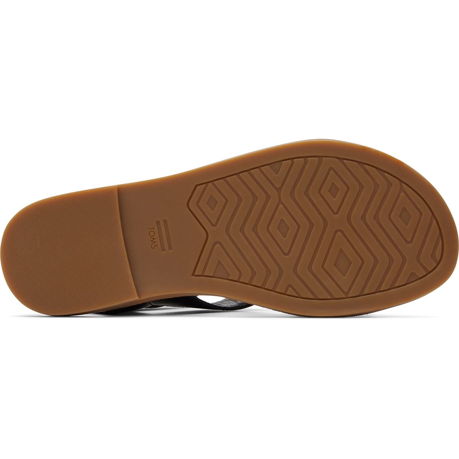 TOMS Sloane 100% Rindsleder Damen Schwarze Sandalen