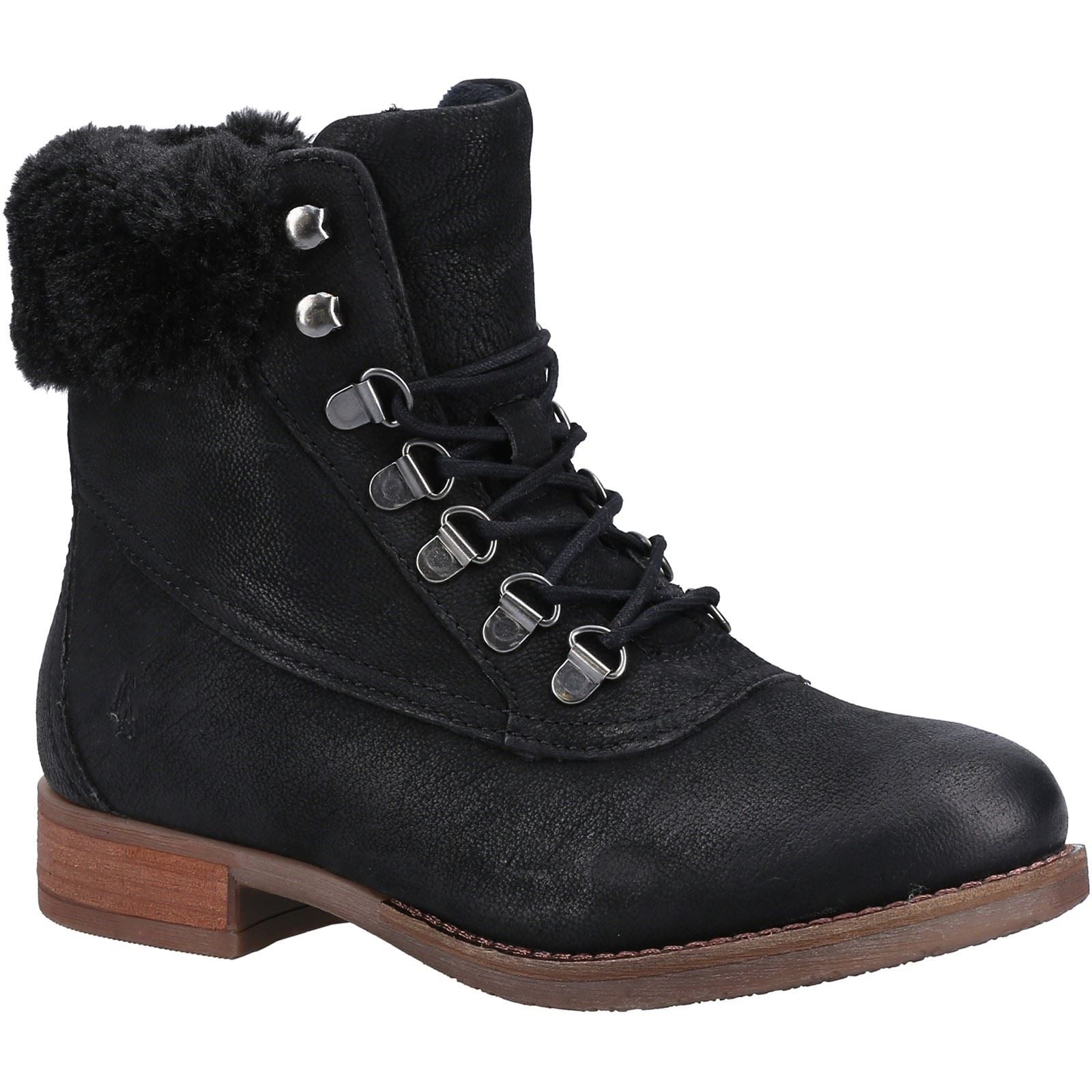 Hush Puppies Effie Damenstiefel Aus Kunstpelz In Schwarz