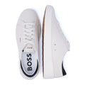 Boss Belwar Tennis Tumble Weiße Ledersneaker Für Herren