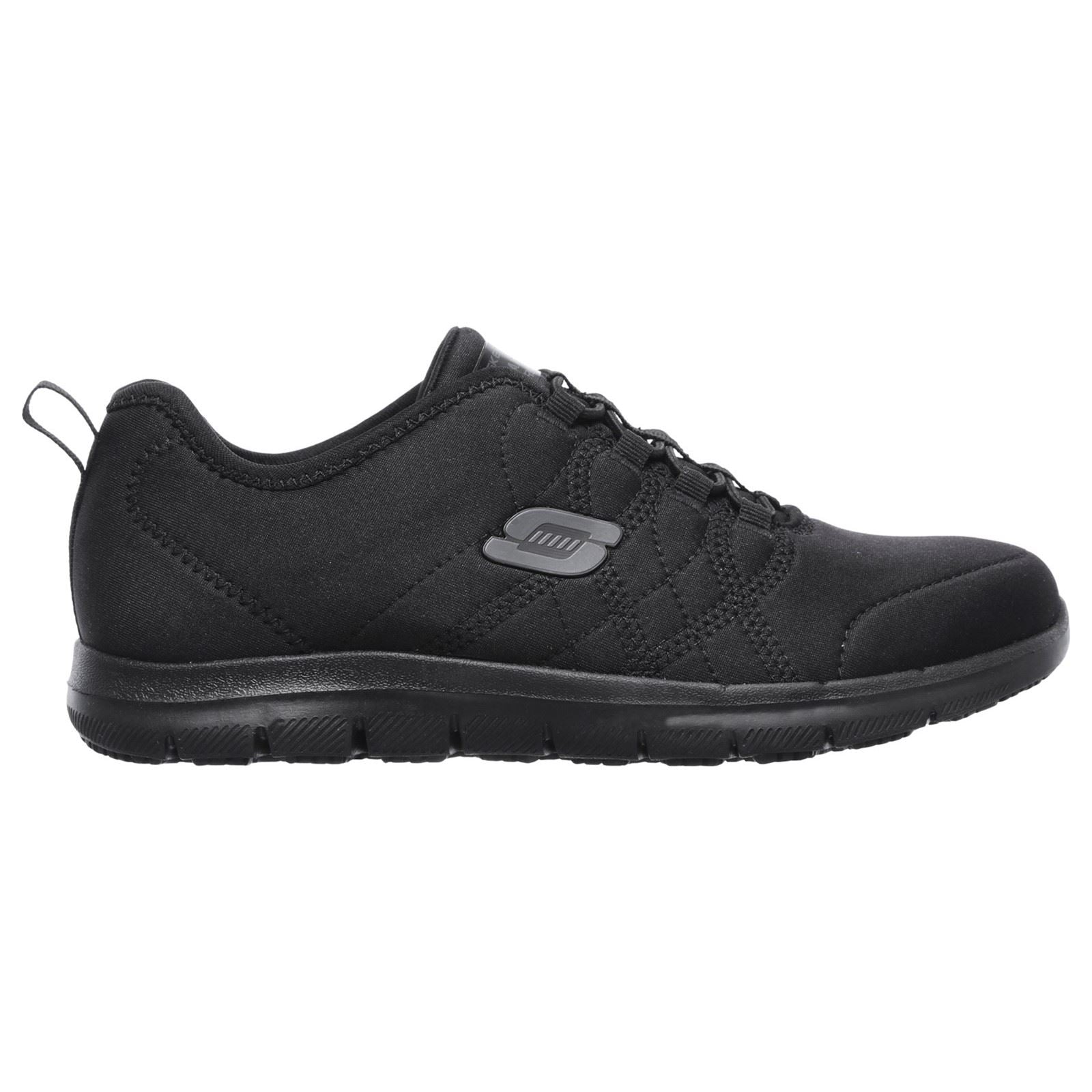 Skechers Workwear Ghenter Srelt Polyester Damen Schwarze Sicherheits-Sneaker