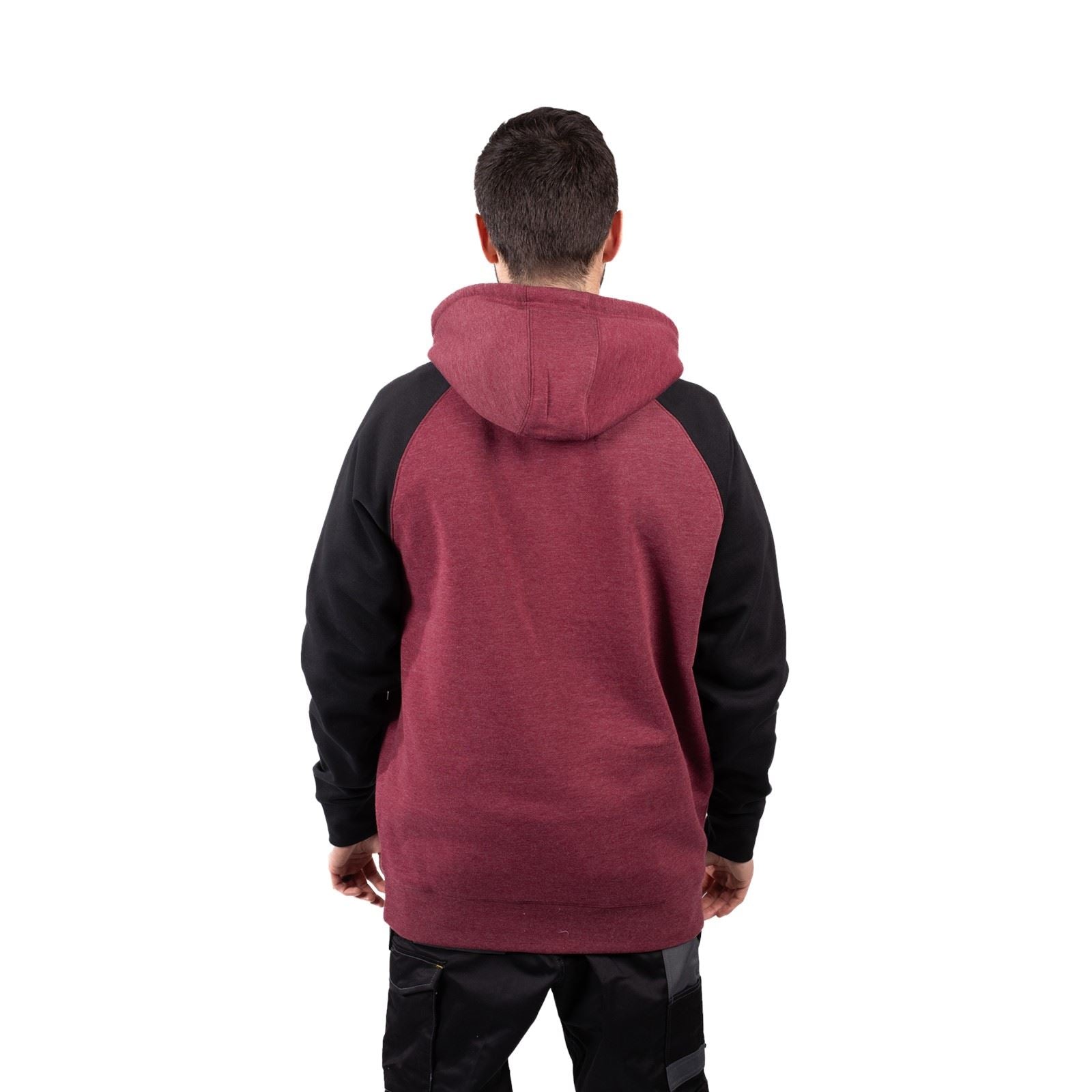 Caterpillar Raglan Baumwolle Herren Roter Kapuzenpullover