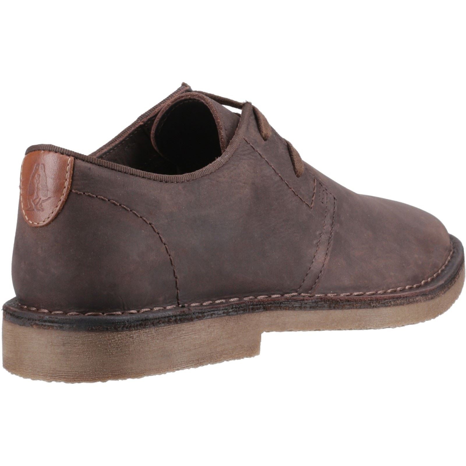Hush Puppies Scout Leder Herren Wachsige Braune Schnürschuhe