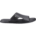 Hush Puppies Callum Slide Herren Sandalen Aus Schwarzem Leder