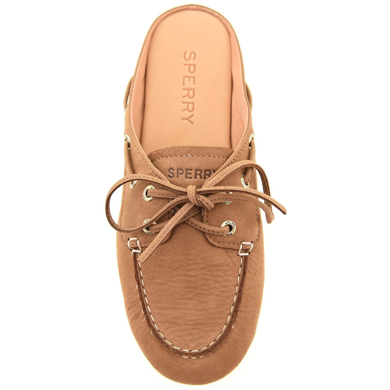 Sperry Slimboat Leder Damen Tan Mules