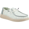 HEYDUDE Wendy Espadrille Retro Palm Damen Espadrilles In Celadon Grün/Weiß Aus Baumwollmischung