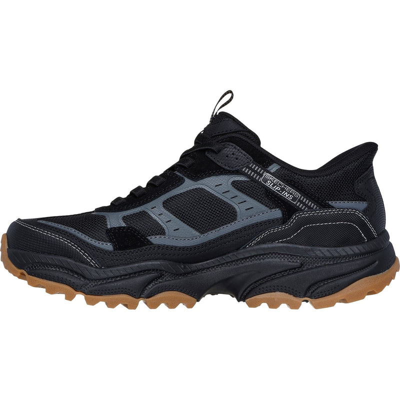 Skechers Vigor AT Leder Herren Schwarze Wanderschuhe