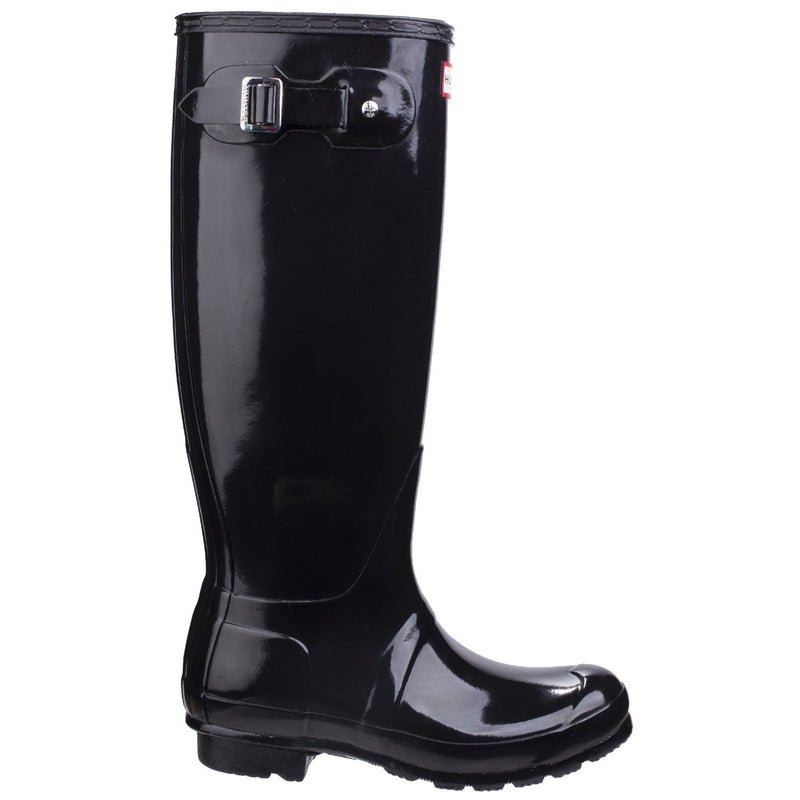 Hunter Original Tall Gloss Gummistiefel Für Damen In Schwarz