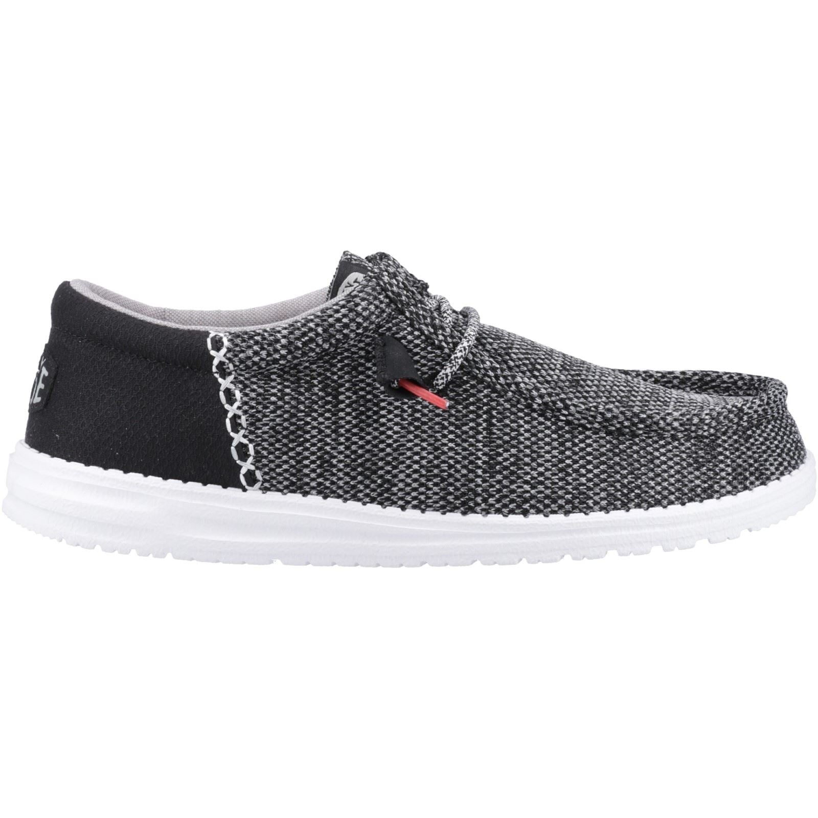 HEYDUDE Wally Funk Open Mesh Herren Bootsschuhe In Schwarz/Weiß