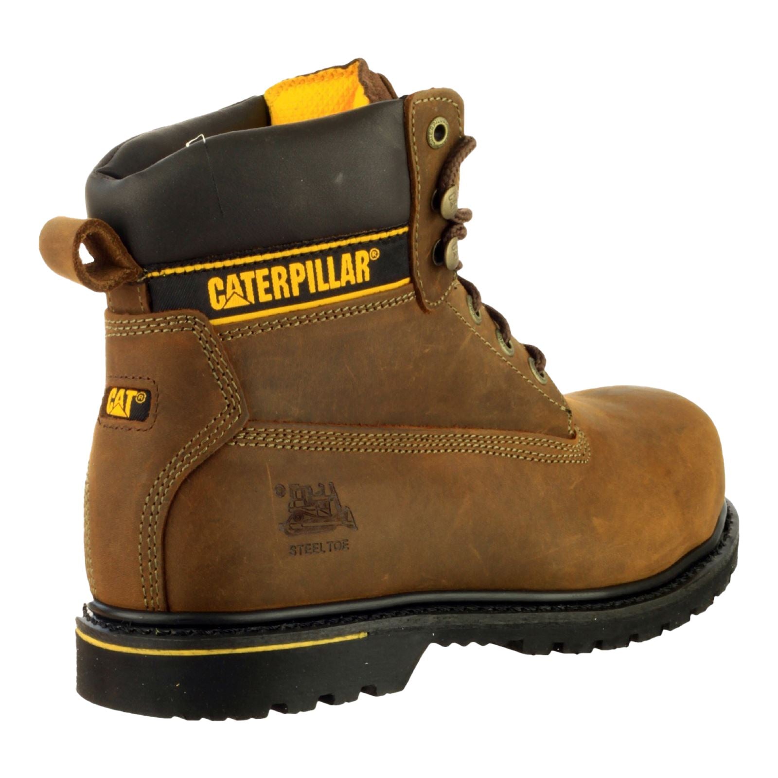 Caterpillar CatHolton S3 Leder Braun Sicherheitsschuhe