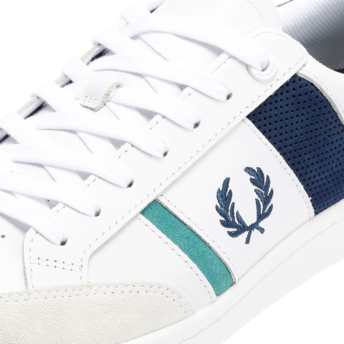 Fred Perry B725 Leder Herren Weiße Sneakers