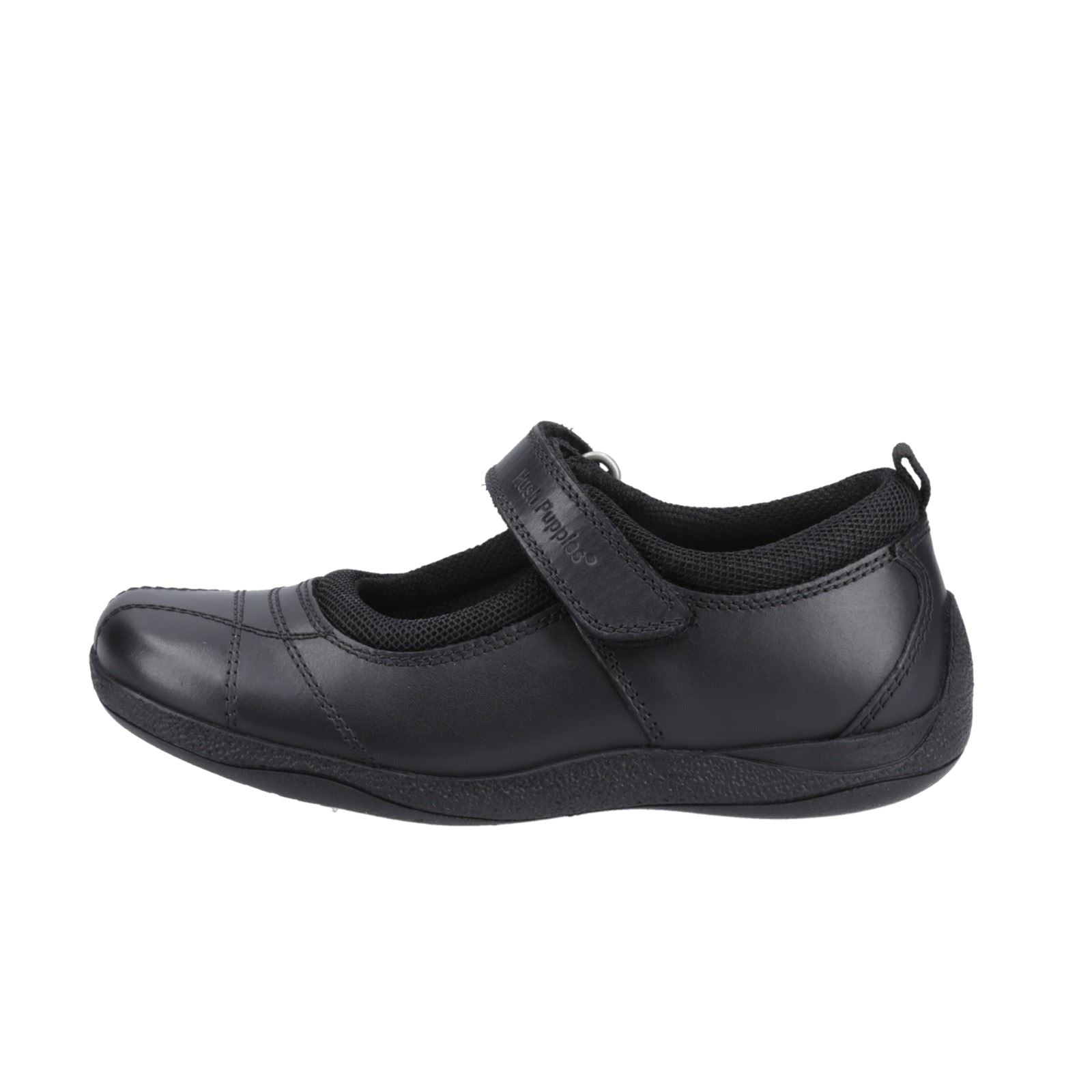 Hush Puppies Clara Junior Mädchenschuhe Aus Schwarzem Leder